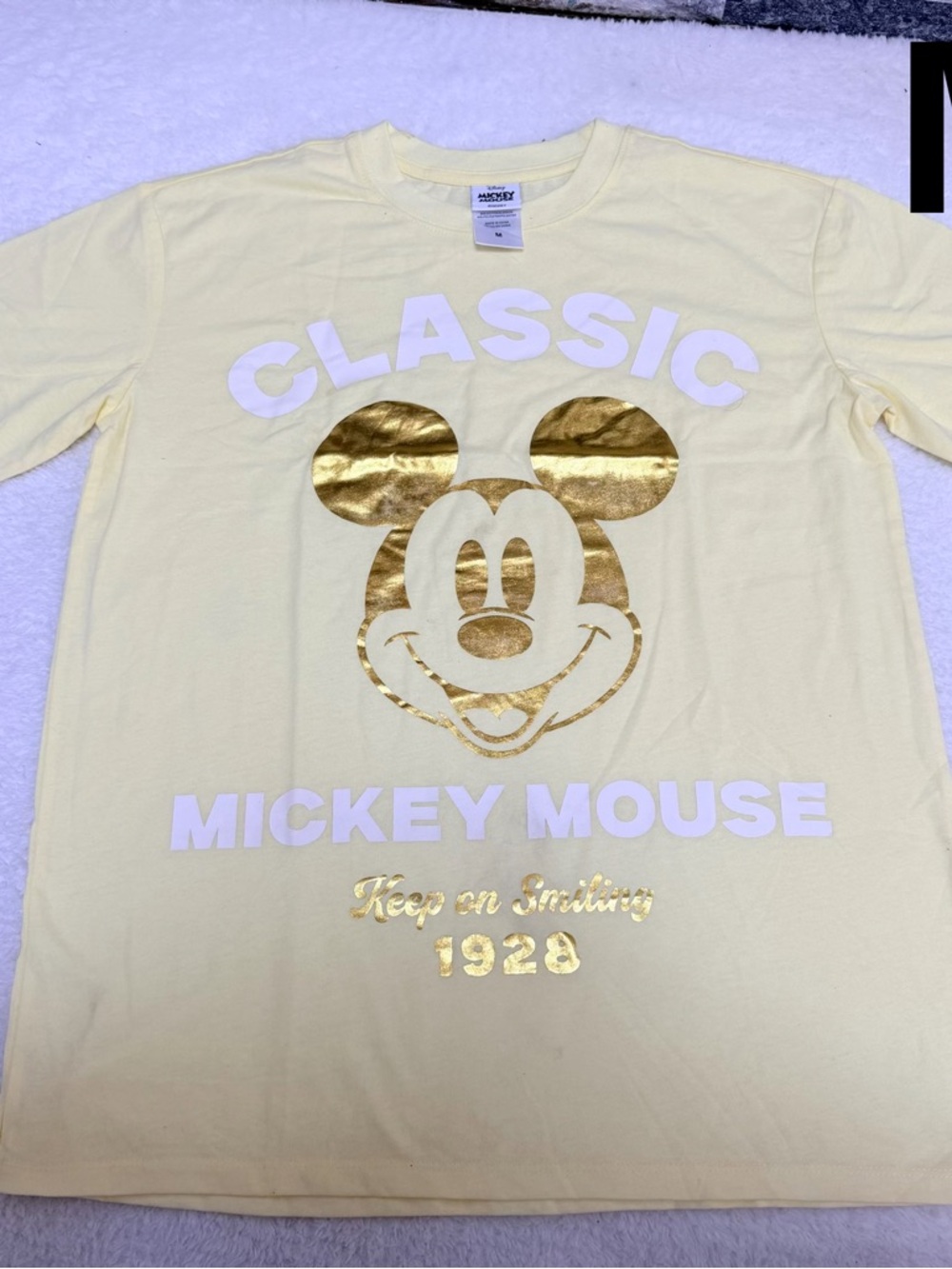 Disney Classic Mickey Mouse Gold Foil Graphic Tee